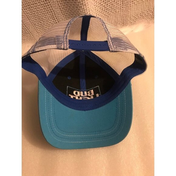 Adult BUD LIGHT Trucker MESH CAP Hat, Adjustable Snapback, ROYAL BLUE - Picture 5 of 7